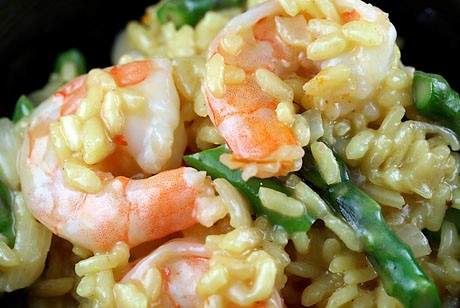 RISOTTO WITH SHRIMP AND ASPARAGUS